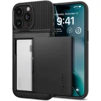 Spigen Slim Armor CS Backcover voor de Apple iPhone 15 Pro - Zwart