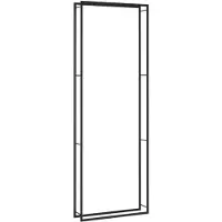 vidaXL Haardhoutrek 110x28x312 cm staal matzwart