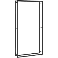 vidaXL Haardhoutrek 110x28x214 cm staal matzwart