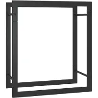 vidaXL Houtopslagrek, matzwart, 50x28x56 cm, staal