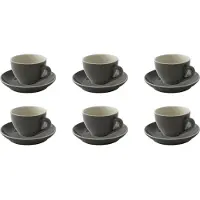 Palmer Kop en schotel Colors 18 cl - 14 cm Grijs 6 stuks