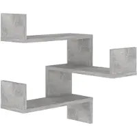 vidaXL Hoekwandschap 40x40x50 cm bewerkt hout betongrijs