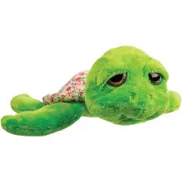 Suki Gifts pluche zeeschildpad Jules knuffeldier - cute eyes - groen - 24 cm - Knuffel zeedieren