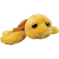 Suki Gifts pluche zeeschildpad Jules knuffeldier - cute eyes - okergeel - 14 cm - Knuffel zeedieren