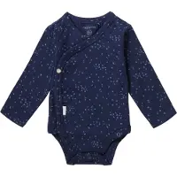Noppies baby newborn romper Norsik van katoen Blauw Jongens Stretchkatoen V-hals - maat 62