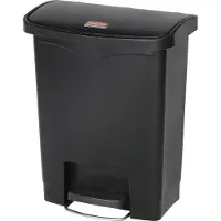 Rubbermaid Pedaalemmer Slim Jim, kunststof, volume 30 liter, zwart