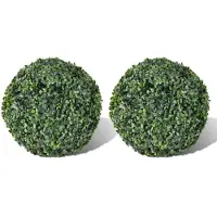 vidaXL Kunstplanten buxusbol 2 st 27 cm