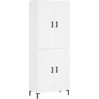 vidaXL Hoge kast 69,5x34x180 cm bewerkt hout wit