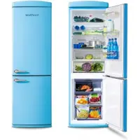 Vestfrost Retro No*Frost Koel-vriescombinatie Blauw - NoFrost Multi - 0°C compartiment - Ion Tech - Alarm open deur