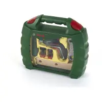 Klein Toys Bosch mini speelgoed Ixolino II werkkoffer - accu-schroevendraaier en meer gereedschap - incl. geluids- en lichteffecten - groen geel