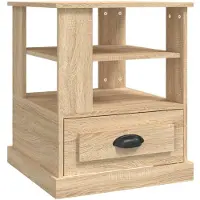 vidaXL Bijzettafel 50x50x60 cm bewerkt hout sonoma eikenkleurig