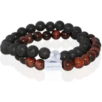 Memphis DUO Kralenarmbanden set "Red Tiger"-21cm
