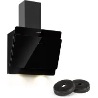 Klarstein Aurica afzuigkap circulatieset 60 cm actief koolfilter zwart