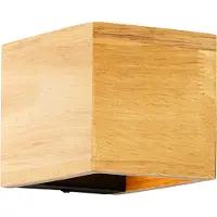 QAZQA Landelijke wandlamp eiken hout - Transfer