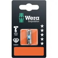 Wera 840/1 IMP DC Impaktor Bits SB, Hex-Plus, 6.0 x 25 mm - 1 stuk(s) - 05073906001