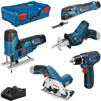 Bosch Professional 5 tool KIT + GBA + GAL + XL-Boxx 0615A0017C Gereedschapsset Universeel 10-delig