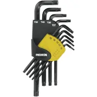 Proxxon Industrial Binnen-zesrond (TX) Haakse schroevendraaierset T 8, T 10, T 15, T 20, T 25, T 27, T 30, T 40, T 50 9-delig