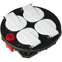 Brennenstuhl wandplaat voor stopcontacten, 4-voudig, IP20, 230V/16A, met thermostaat en controlelampje, artikelnummer 1081080