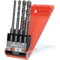 Kwb 240400 40CR-staal Hamerboor 4-delig 5 mm, 6 mm, 8 mm, 10 mm Gezamenlijke lengte 110 mm SDS-Plus 1 set(s)