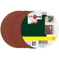Bosch Schuurschijf 125 mm K80, K120, K240 (25x)