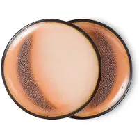 HK Living 70's bord Ø 17,5 cm 2-pack Horizon