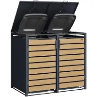 4gardenz containerombouw 2 afvalbakken -kliko ombouw /houtlook