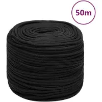 vidaXL Boottouw 10 mm 50 m polypropeen zwart