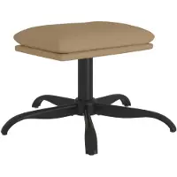vidaXL Voetenbank 60x60x36 cm kunstleer cappuccinokleurig