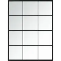 vidaXL Wandspiegel 80x60 cm metaal zwart