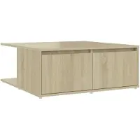 vidaXL Salontafel Sonoma-eik, 80x80x31 cm, houtvezel