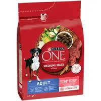 Purina 2x7kg Medium/Maxi Adult Rund & Rijst Hondenvoer