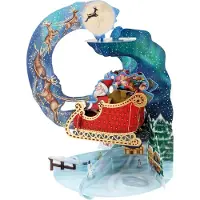Santoro Pendulum Card (kerstkaart) met envelop - Santa's Sleigh (Kerstman Slee)