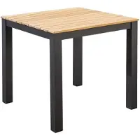 Yoi Arashi dining tafel 76x76cm aluminium dark grey teak
