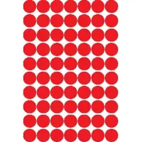 APLI ronde etiketten in etui diameter 19 mm, rood, 560 stuks, 70 per blad - 3 stuks