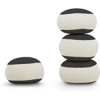 Terapy Ringo Meditatiekussen - Grijs / Zwart - 20cm x 20cm x 20cm - Zacht Rekbaar Katoen