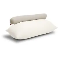Terapy Toby Zitzak - Zandgrijs - 160cm x 25cm x 25cm - Zacht Rekbaar Katoen