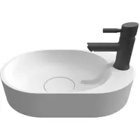 Riho Valor fontein ovaal 48x32cm wit mat