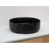 Riho Livit waskom rond 35x11cm zwart marmer
