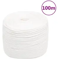 vidaXL Boottouw 8 mm 100 m polypropyleen volwit