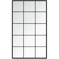 vidaXL Wandspiegel 100x60 cm metaal zwart