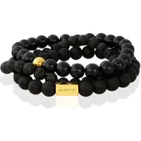 Memphis TRIO Kralenarmbanden set "Blackjack"-19cm