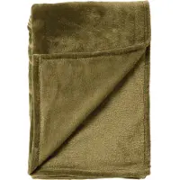 Dutch decor - MARLEY - plaid 150x200 cm - fleece deken - extra dik - Military Olive - groen