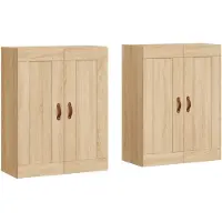 vidaXL Hangkasten 2 st bewerkt hout sonoma eikenkleurig