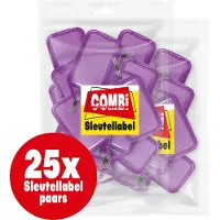 Combi-Label openklapbare Sleutellabels paars met inlay - Sleutelhanger - Naamlabel – openklapbaar 25 stuks