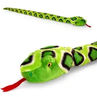 Keel Toys Pluche knuffel dier slang groen 100 cm - Knuffeldier