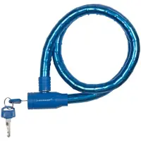 Dunlop kabelslot - blauw - plastic coating - 80 cm - Fietssloten
