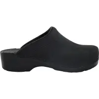 Danclog Zweedse klomp 2368 Nubuck Zwart PU flex Open-Schoenmaat 46