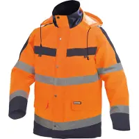 Dassy Atlantis Hogezichtbaarheidsparka Fluogeel/Marineblauw maat 3XL heren