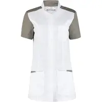 Haen Zorgjas Women High Line Terra Met Tricot Wit Warm Oranje Contrast-M