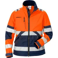 Fristads High vis softshelljack dames klasse 2 4183 WYH Hi-Vis oranje/marineblauw maat 3XL heren